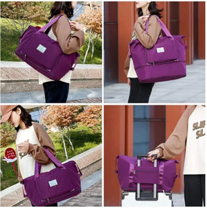 Limit Stock Available Folding Travel Bags Waterproof  for Women 2023 Large Capacity Multifunctional Travel Duffle Bags Handbag – Random Colour