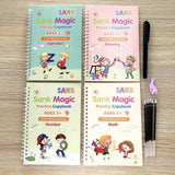 New Magic Practice Copybook 4Books+Magic Pen &10 INK Refill Book for Montessori Children