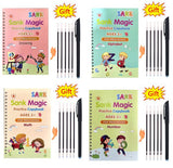 New Magic Practice Copybook 4Books+Magic Pen &10 INK Refill Book for Montessori Children