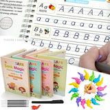 New Magic Practice Copybook 4Books+Magic Pen &10 INK Refill Book for Montessori Children